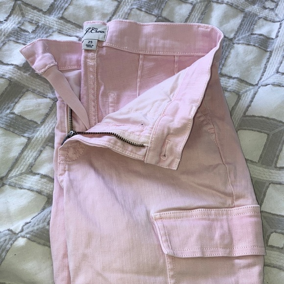 High rise skinny washed cargo pant in pink - Picture 3 of 4